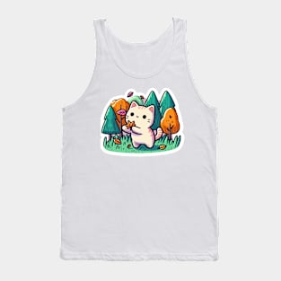 kitty in the woods Tank Top